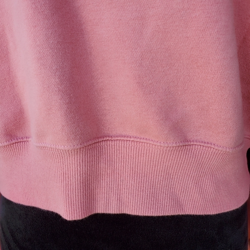 Wild Fable Coral Pink Cropped Drop Shoulder Fleece Pullover Sweatshirt NWOT - Picture 13 of 16